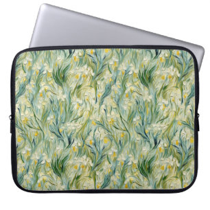 Starry Night inspiriert Blumenfarbe Texturierte Ar Laptopschutzhülle