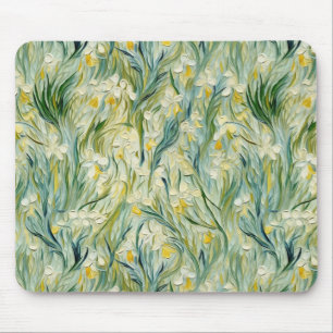 Starry Night inspiriert Blumenfarbe Texturierte Ar Mousepad