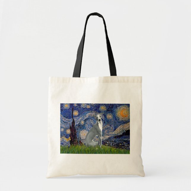 Starry Night-Italian Greyhound 4 (sit) Tragetasche (Vorne)