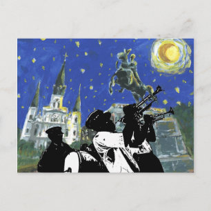 Starry Night Jackson Square Postkarte