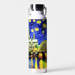 Starry Night Köln Dom Deutschland Trinkflasche