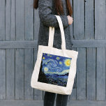 Starry Night Landscape Vincent van Gogh Tragetasche<br><div class="desc">Eine schöne Kunsttasche mit Starry Night (1889),  ein postimpressionistisches Gemälde von Vincent Van Gogh (1853-1890),  das den Blick außerhalb des Fensters von seinem Zimmer aus im Sanitorium in Saint-Remy-de-Provence,  Südfrankreich,  darstellt.</div>
