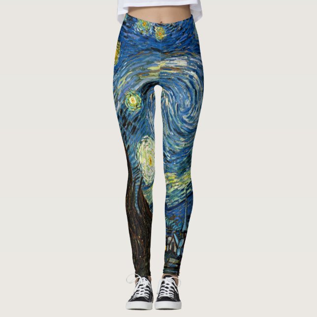 Starry Night Leggins - Vincent Van Gogh Art (Vorderseite)