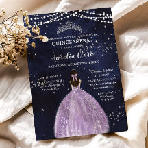Starry Night Lila Lilac Dress Silver Quinceañera