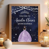 Starry Night Lila Lilac Dress Silver Quinceañera