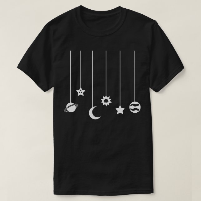 Starry Night Lunar Sky Celestiams Dreams Cosmic Vi T-Shirt (Design vorne)