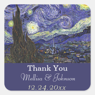 Starry Night mariage faveur merci stickers