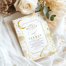 Starry Night Moon Falling Star Celestial Wedding