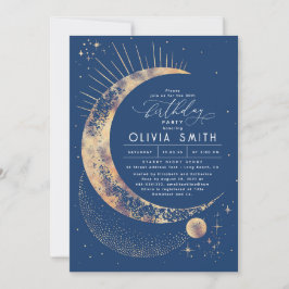 Starry Night Moon Mystical Celestiday Einladung