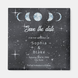 Starry Night Moon Phases Celestial Save the Date Magnet