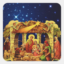 Starry Night Nativity Sticker