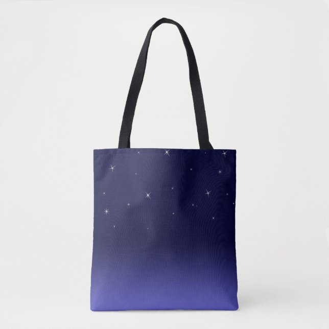 Starry Night, Navy Blue - individuell anpassbare T Tasche (Vorderseite)