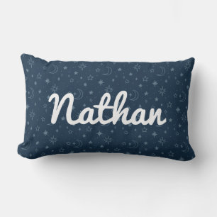 Starry Night, Navy Moon und Stars Lendenkissen