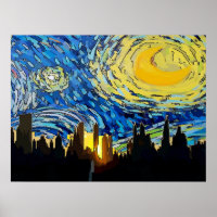 Starry Night New York Abstract Sky