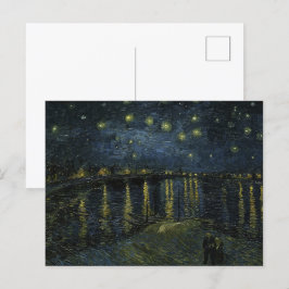 Starry Night on Rhone by Van Gogh Postkarte