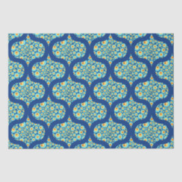 Starry Night on Sea Doodle Mid Mod Ogee Seidenpapier