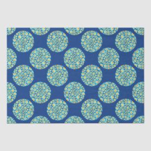 Starry Night on Sea Doodle Polka Dots Seidenpapier