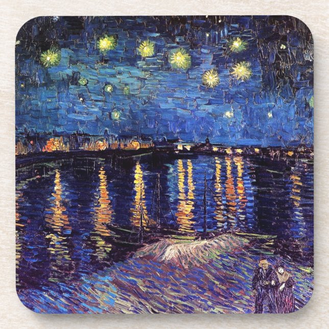 Starry night over Rhone by Van Gogh Getränkeuntersetzer (Vorderseite)