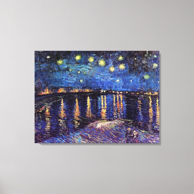 Starry night over Rhone by Van Gogh Leinwanddruck (Vorderseite)