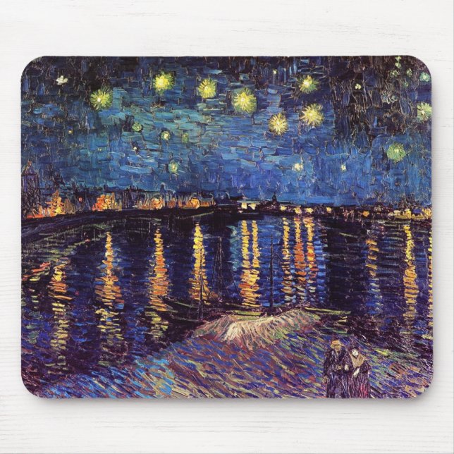 Starry night over Rhone by Van Gogh Mousepad (Vorne)