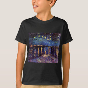 Starry night over Rhone by Van Gogh T-Shirt