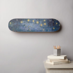 Starry Night Over Rhone River von Vincent Van Gogh Skateboard