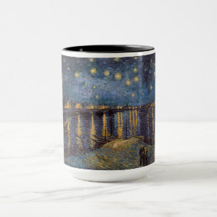 Starry Night Over Rhone River von Vincent Van Gogh Tasse