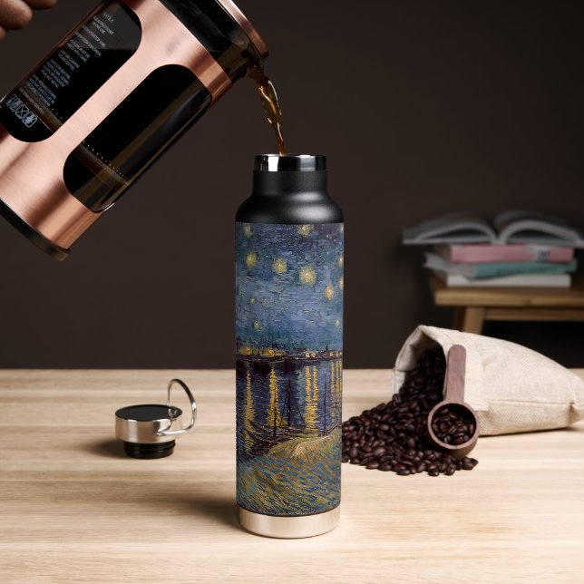 Starry Night Over Rhone River von Vincent Van Gogh Trinkflasche (Kaffee)