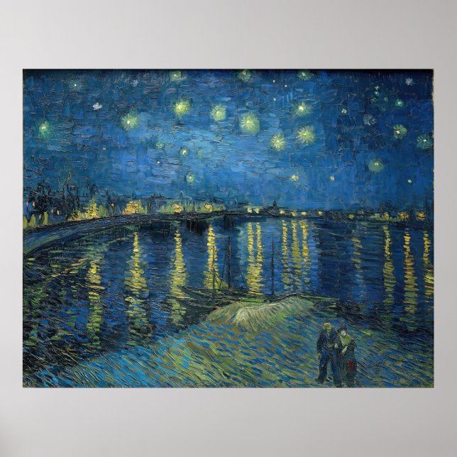 Starry Night Over the Rhone (1888) Vincent van Gog Poster (Vorne)