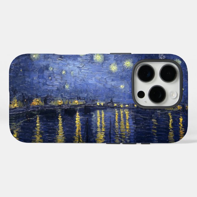 Starry Night Over the Rhone iPhone 16 Pro Hülle (Rückseite (Horizontal))