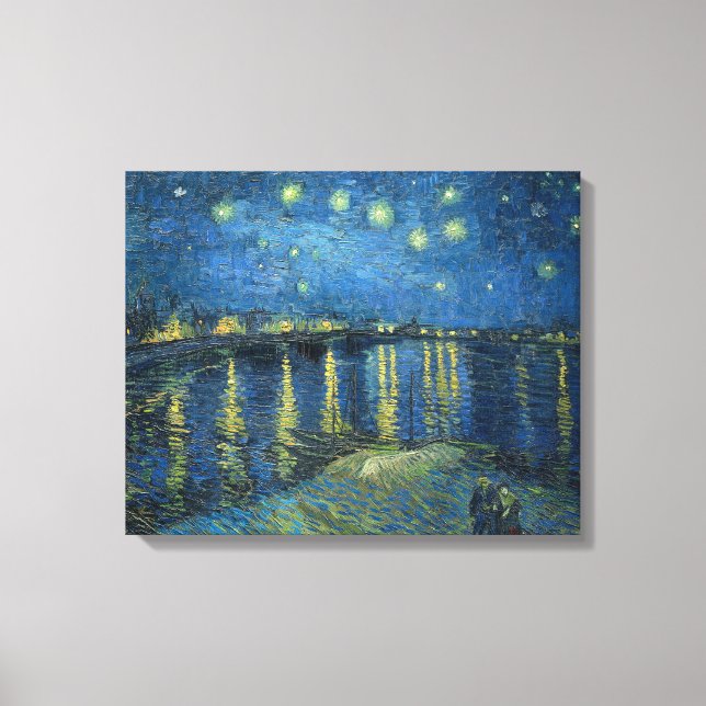 Starry Night Over the Rhone Leinwanddruck (Vorderseite)