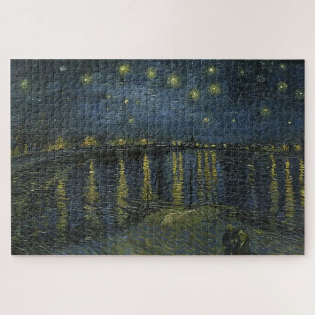 Starry Night Over the Rhône, Ölgemälde Van Gogh (Horizontal)