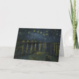 Starry Night Over the Rhône, Ölgemälde Van Gogh Dankeskarte