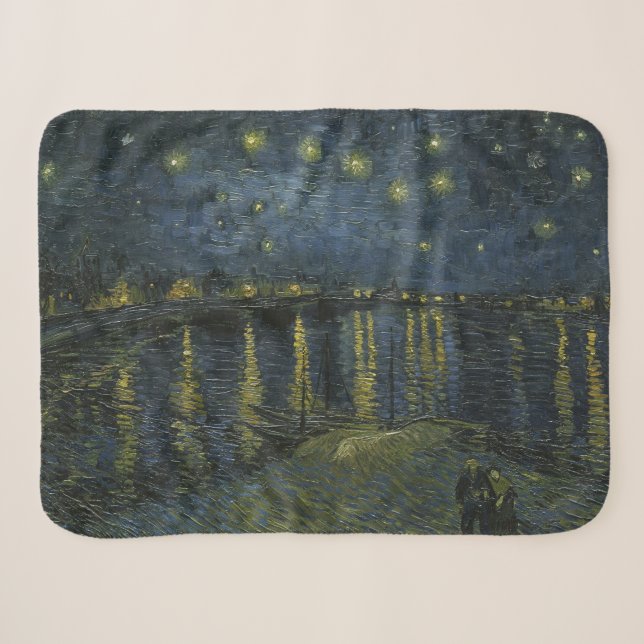 Starry Night Over the Rhône, Ölgemälde Van Gogh Sherpadecke (Vorderseite (Horizontal))