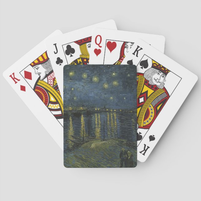 Starry Night Over the Rhône, Ölgemälde Van Gogh Spielkarten (Rückseite)