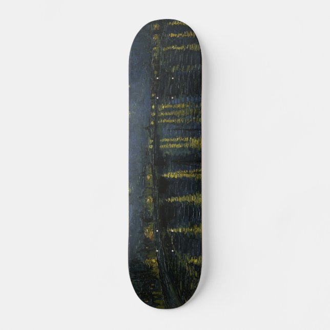 Starry Night Over the Rhone - Van Gogh Skateboard (Vorderseite)