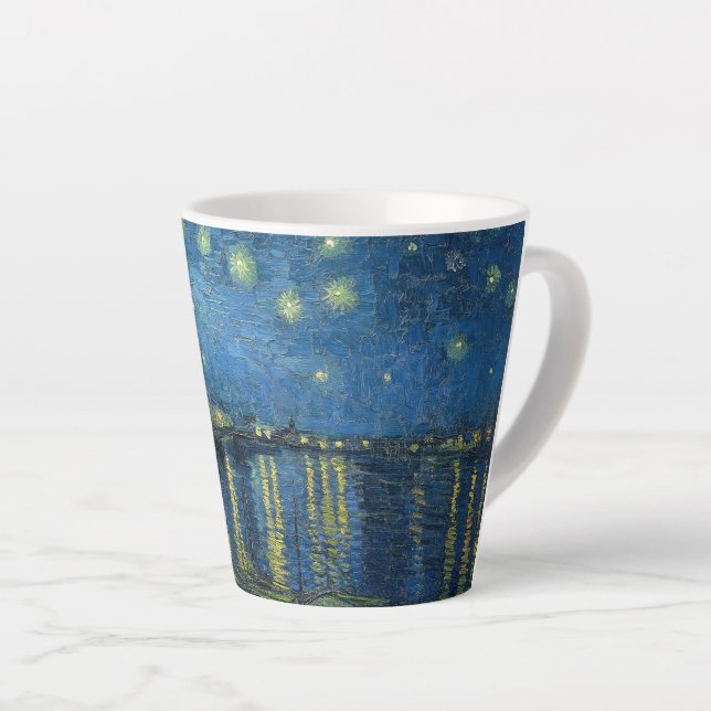 Starry Night Over the Rhône-Vincent van Gogh Small Milchtasse (Rechte Ecke)
