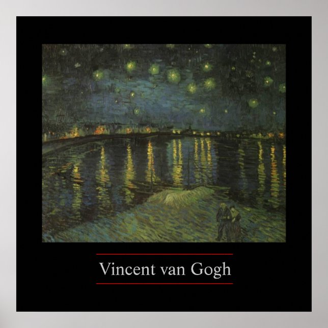 Starry Night Over the Rhone von van Gogh Poster (Vorne)