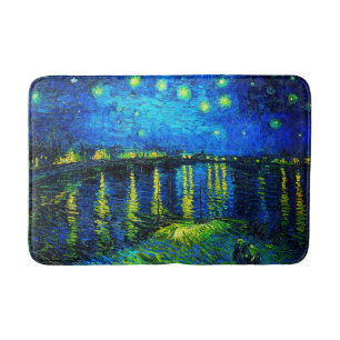 Starry Night Over the Rhone von Vincent Van Gogh Badematte