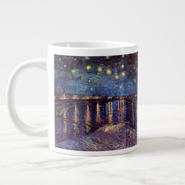 Starry Night Over the Rhone von Vincent van Gogh Jumbo-Tasse (Links)