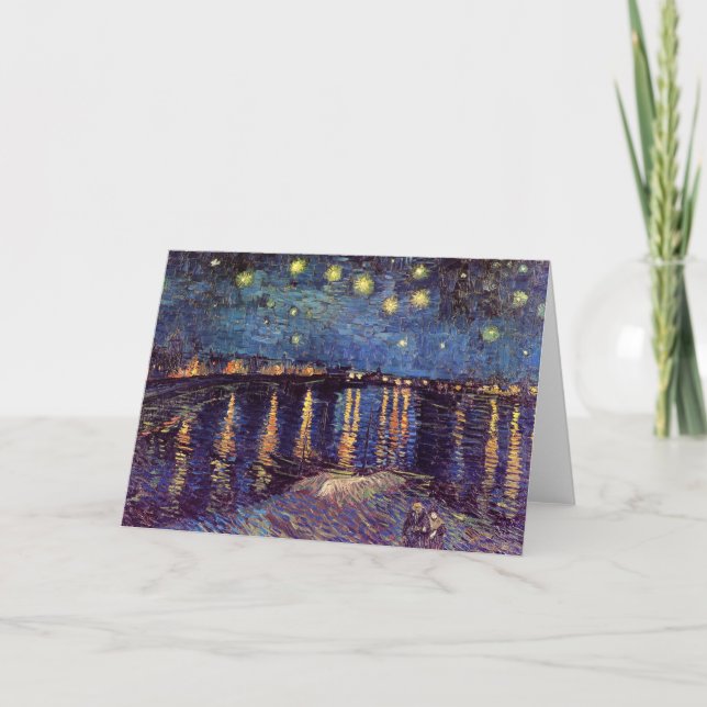 Starry Night Over the Rhone von Vincent van Gogh Karte (Vorderseite)