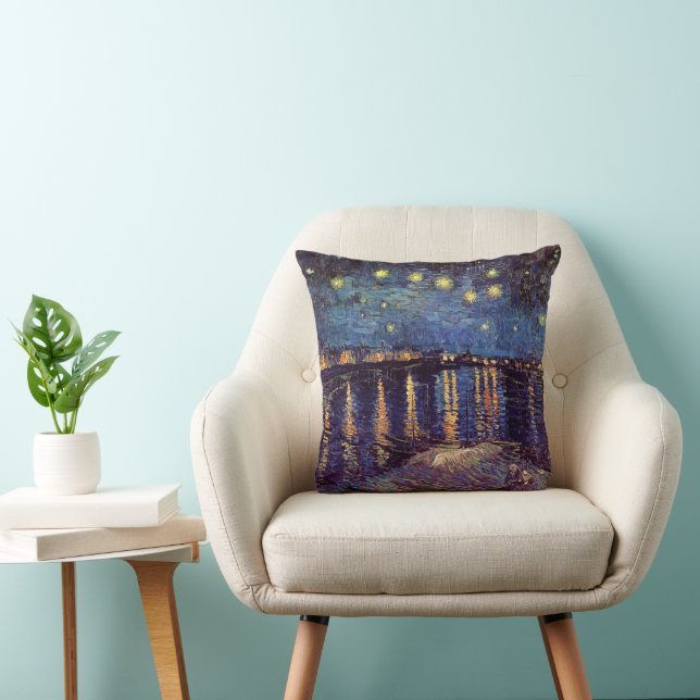 Starry Night Over the Rhone von Vincent van Gogh Kissen (Stuhl )