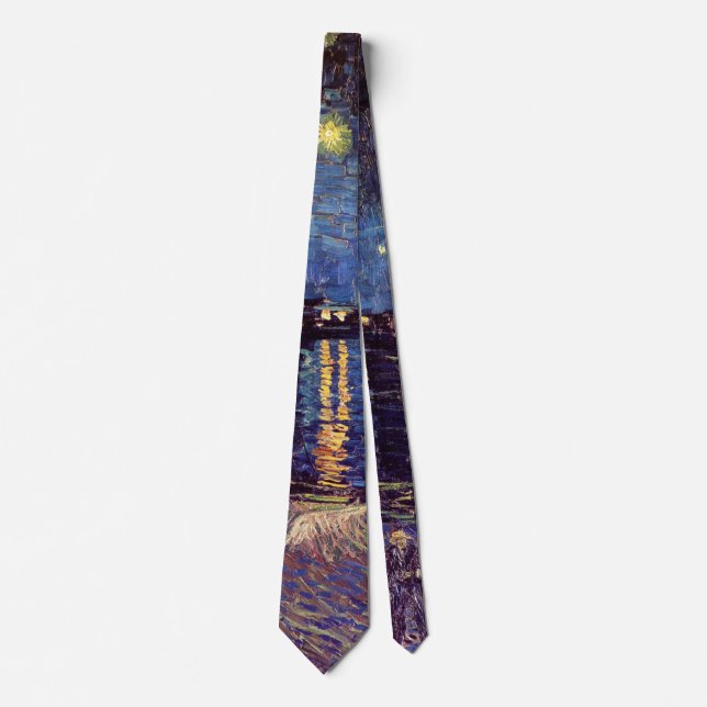 Starry Night Over the Rhone von Vincent van Gogh Krawatte (Vorderseite)