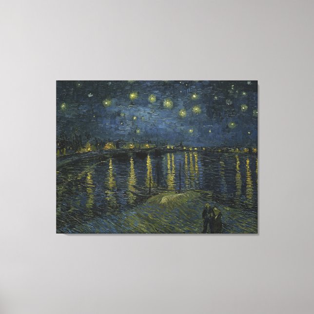 Starry Night Over the Rhone von Vincent Van Gogh Leinwanddruck (Vorderseite)