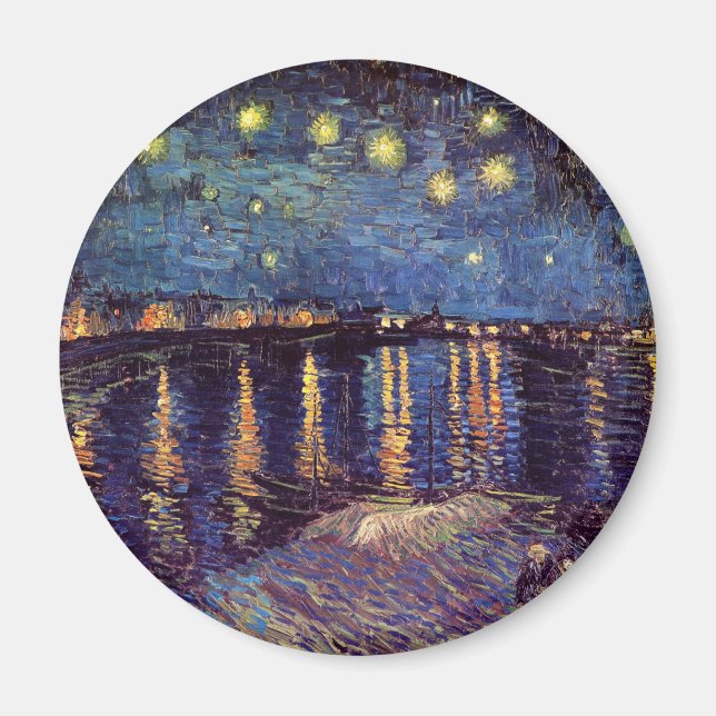 Starry Night Over the Rhone von Vincent van Gogh Magnet (Vorne)