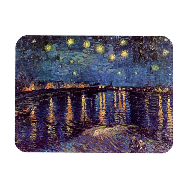 Starry Night Over the Rhone von Vincent van Gogh Magnet (Horizontal)