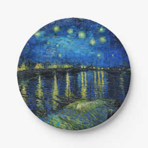 Starry Night Over the Rhone von Vincent Van Gogh Pappteller