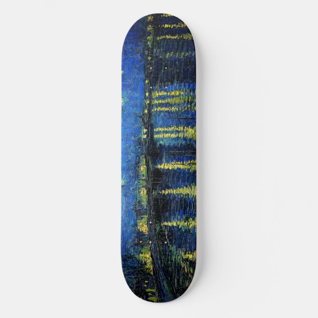 Starry Night Over the Rhone von Vincent Van Gogh Skateboard (Vorderseite)