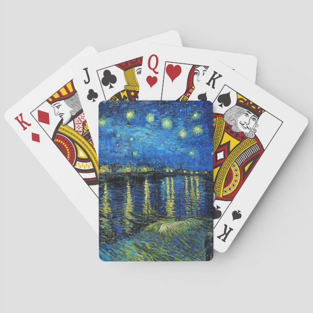 Starry Night Over the Rhone von Vincent Van Gogh Spielkarten (Rückseite)