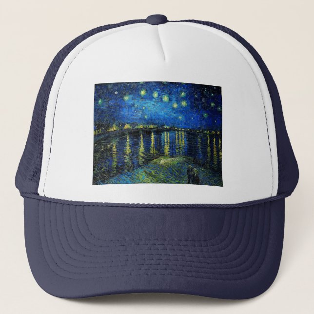 Starry Night Over the Rhone von Vincent Van Gogh Truckerkappe (Vorderseite)